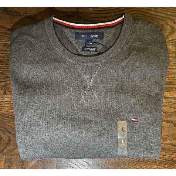 Tommy Hilfiger Other - Tommy Hilfiger Men's Large Premium Cotton Crew Neck Long Sleeve Sweater NEW